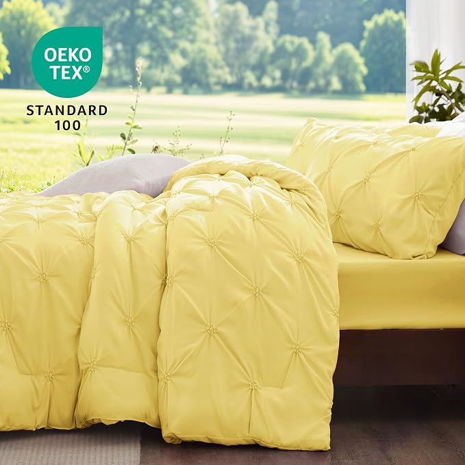 BEDELITE Light Yellow Queen Comforter Set - Image 3