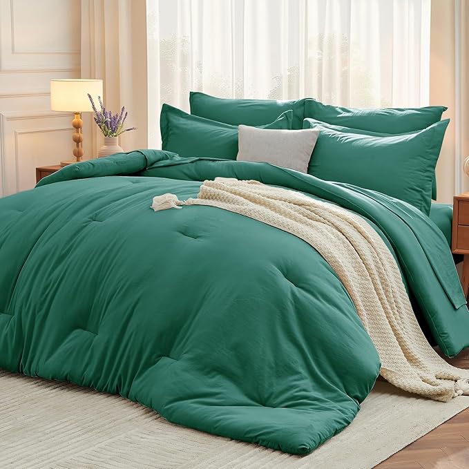 MUXHOMO 5 Pieces Twin Comforter Set, Soft Bed in a Bag Twin Size, All Season by MUXHOMO