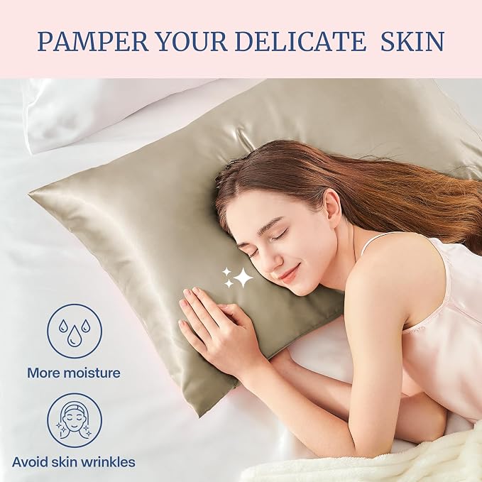 BEDELITE Satin Pillowcase for Hair and Skin, Super Soft and Cooling Similar to - Image 3