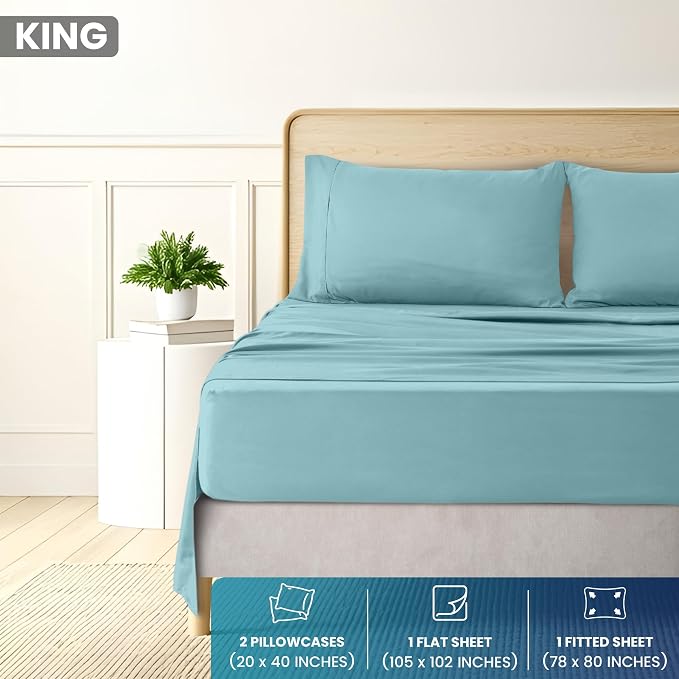 Utopia Bedding King Size 4 Piece Sheet Set - Image 2