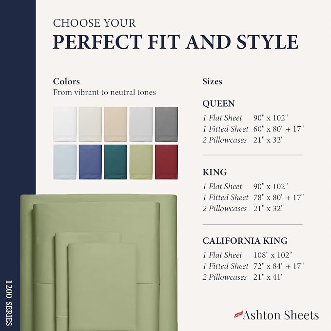 100% Egyptian Cotton Sheets California King Size - Image 8