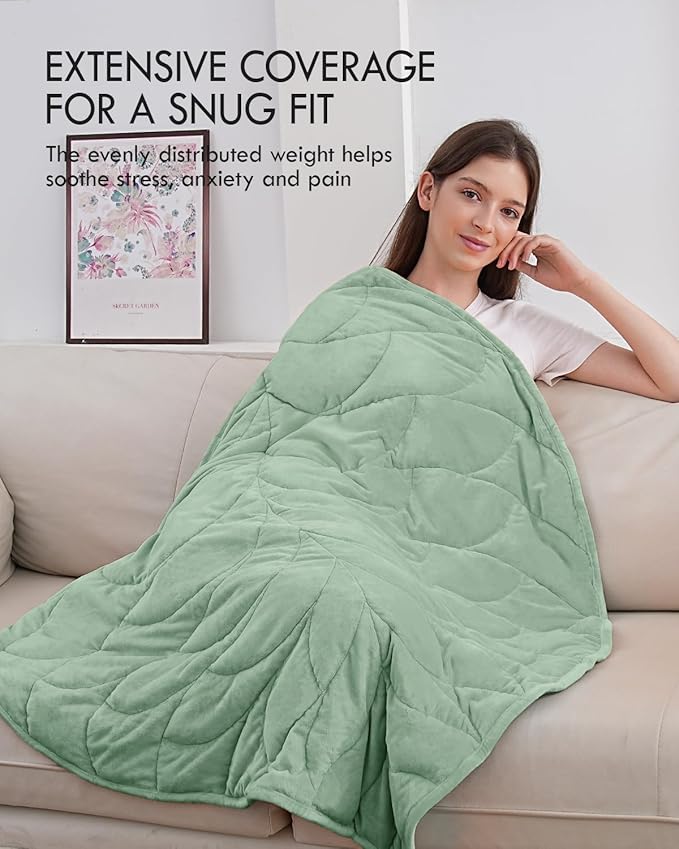 Kaisa Weighted Blanket for Adults 7lbs 41" x 53", Cozy Luxury Crystal Velvet - Image 3