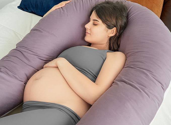 QUEEN ROSE Extra Long U Shaped Body Pillow, 65in Pregnancy Pillows - Image 4
