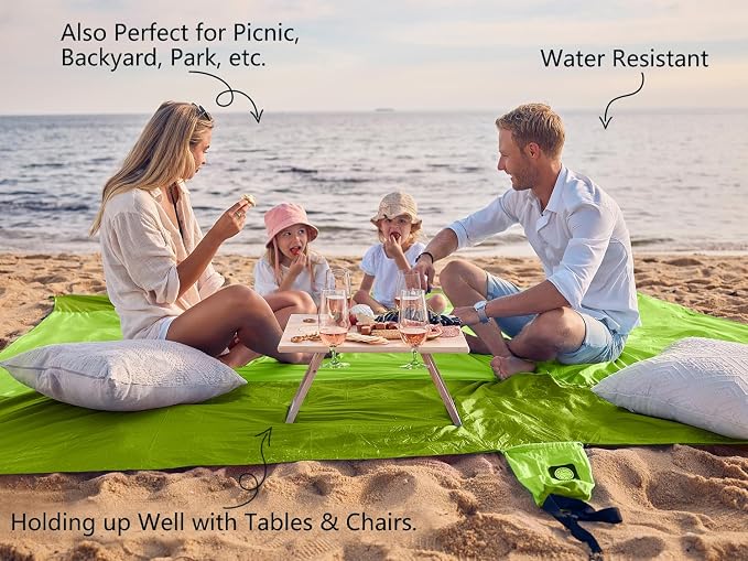 WEKAPO Beach Blanket Sandproof Waterproof, Extra Large Beach Mat, Oversized & - Image 4