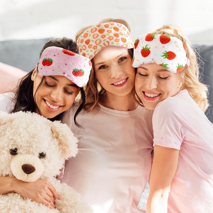Cuffbow 6 Pack Plush Sleep Mask Set, Cute Plush Eye Masks - Image 6