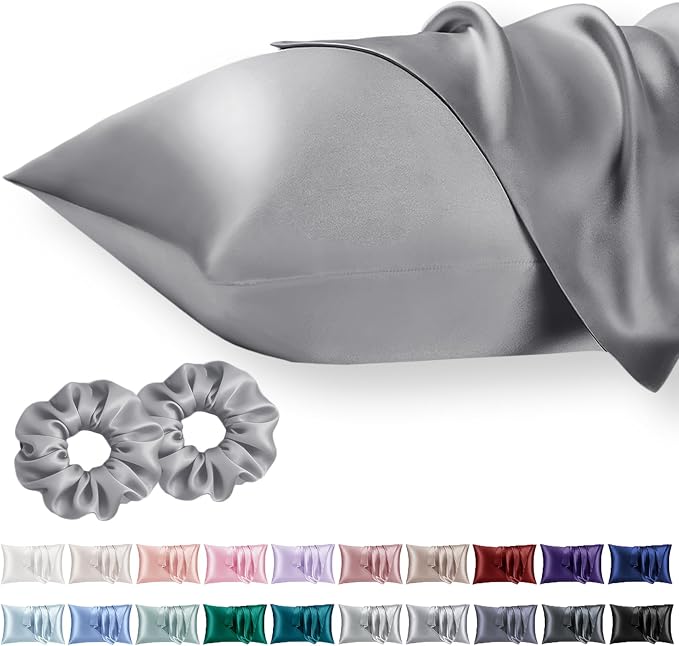 Standard Satin Pillowcase for Hair 2pc, Similar to Silk Pillow Cases, Easier by Vielit