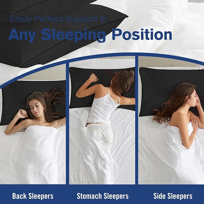 Queen Size Bed Pillows for Sleeping 4 Pack, Luxury Hotel Pillows, Comfortable - Image 7