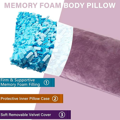 1 MIDDLE ONE Body Pillow, Memory Foam Body Pillows - Image 2