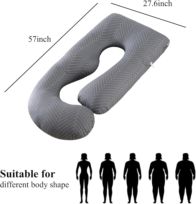 ALLOPERA Pregnancy Pillow, Full Body Maternity Pillow 57 inch, - Image 8