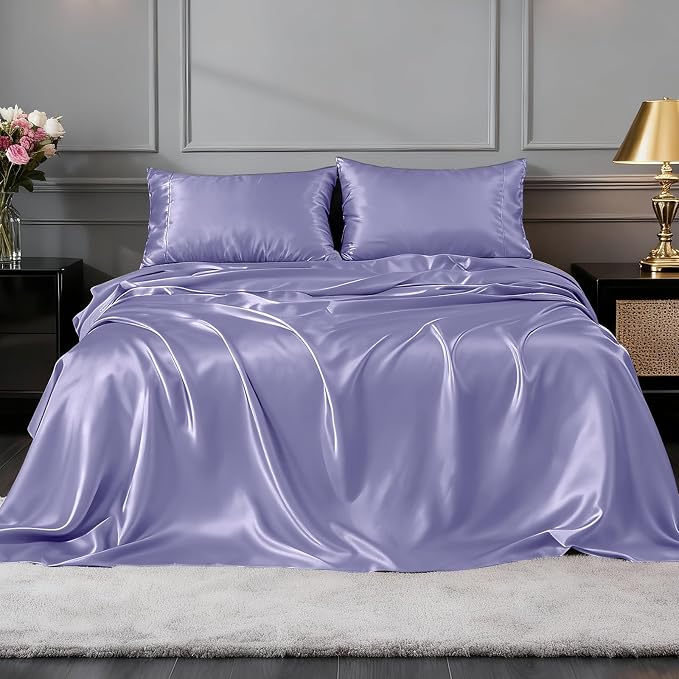 FreshCulture Satin Sheets Twin XL Bed Set - Image 2