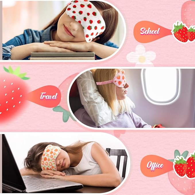 Cuffbow 6 Pack Plush Sleep Mask Set, Cute Plush Eye Masks - Image 5
