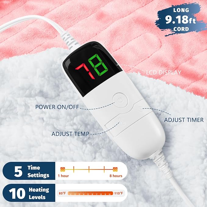 BOMOVA Heated Electric Blanket Full Size - Image 2