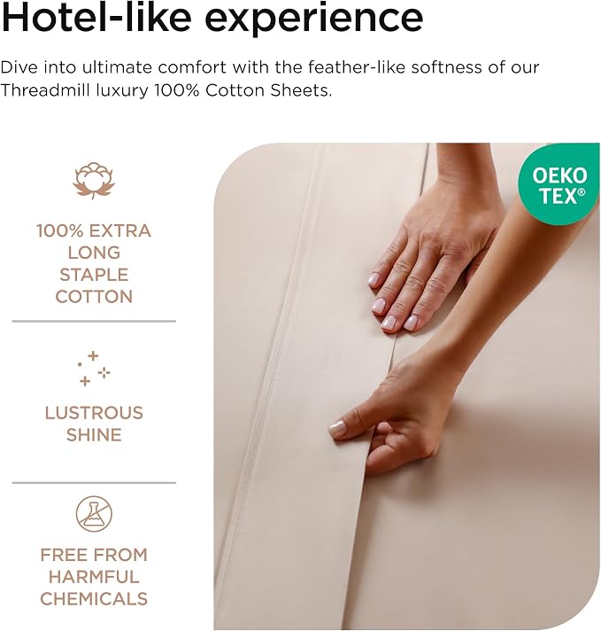 Threadmill Luxury 800 Thread Count 100% Cotton Sheets - Image 3