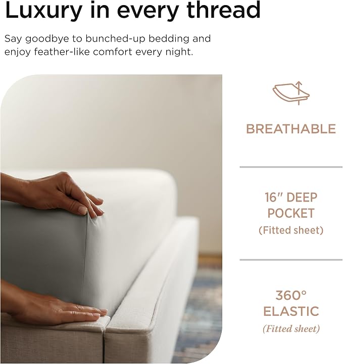 Threadmill Luxury 800 Thread Count Twin 100% Cotton Sheets - Image 3