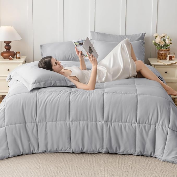 JOLLYVOGUE Queen Comforter Set, Ultra-Soft Bed in a Bag Queen Size 7 Pieces - Image 7