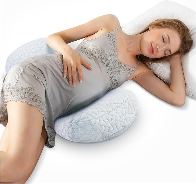 Pregnancy Pillows for Sleeping, Adjustable Travel Wedge Pillow for Belly by Safotad