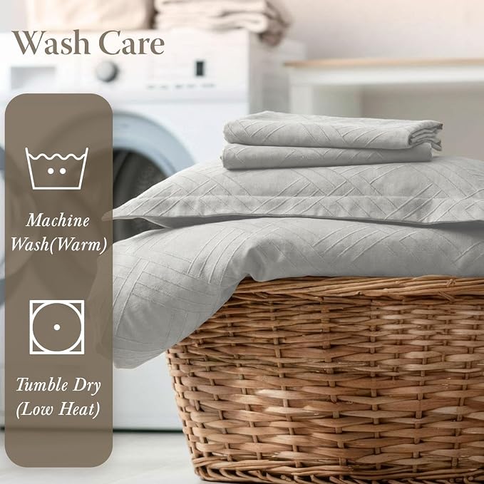 Threadmill Queen Sheet Set for Queen Mattresses | 800 Thread Count Jacquard - Image 8