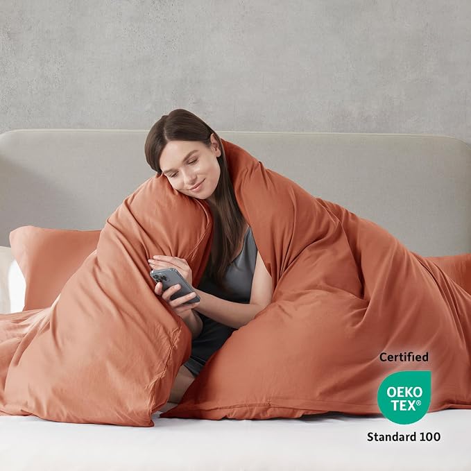 Nestl Rust Duvet Cover King Size - Image 3