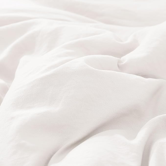 WRENSONGE Twin Comforter Set- 5 Pieces White Twin Bed in a Bag, All Season Twin - Image 6