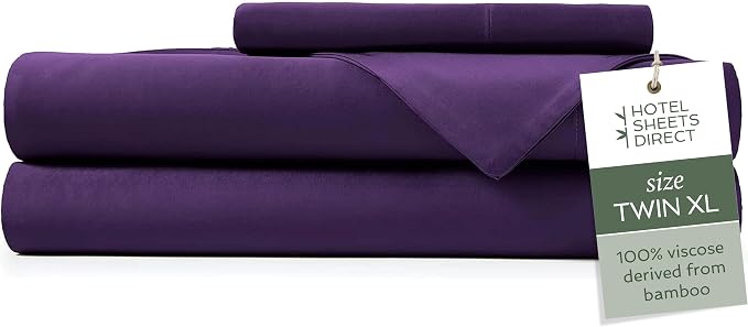 Hotel Sheets Direct 3 Piece Bed Sheet Set Twin XL Size, 100% Viscose Derived by HOTELSHEETSDIRECT
