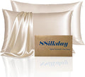 Mulberry Silk King Size Pillow Cases Set of 2, Ultra Smooth Soft Breathable by Unknown