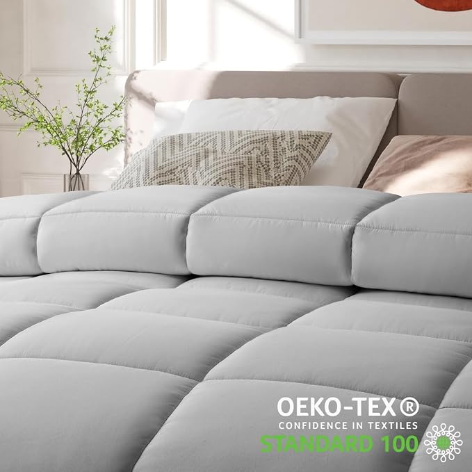COHOME Oversized King Size Comforter, All-Season Quilted Down Alternative Duvet - Image 6