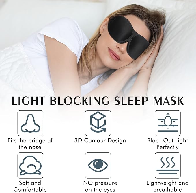 Bonuci 12 Pack Sleep Mask Blackout 3D Eye Mask - Image 5