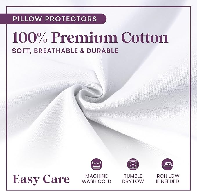 CirclesHome Wedge Pillow Cover 100% Cotton, Zippered Wedge Pillow Case Protector - Image 5