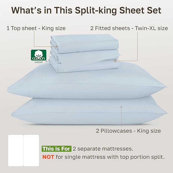 California Design Den Split Top King Sheets Sets - Image 4