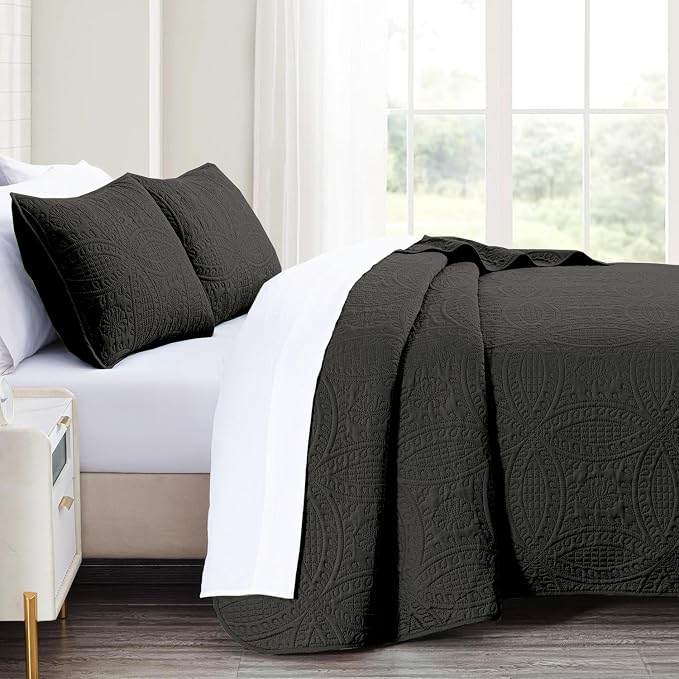 akkialla Queen Quilt Bedding Set, Lightweight Soft Bedspread Coverlet, Modern - Image 4