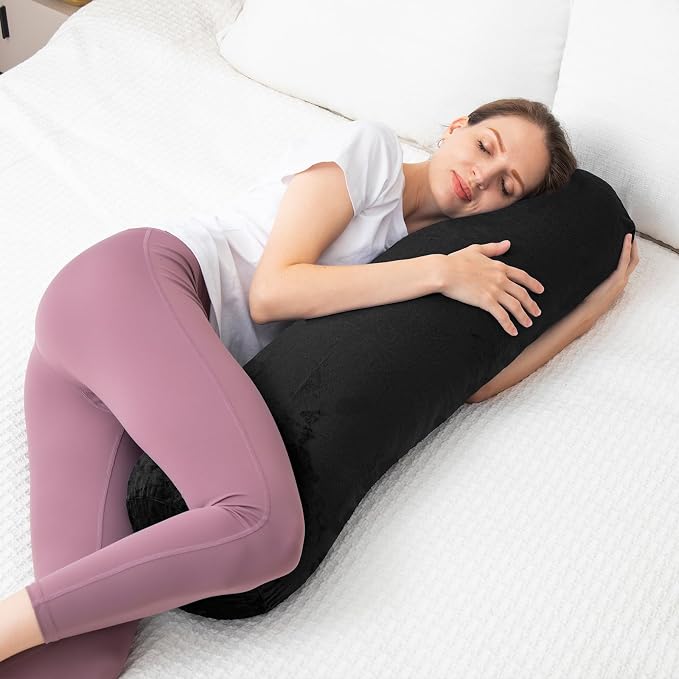 1 MIDDLE ONE Round Body Pillow for Adults, Long Bolster Pillow for Bed - Image 4