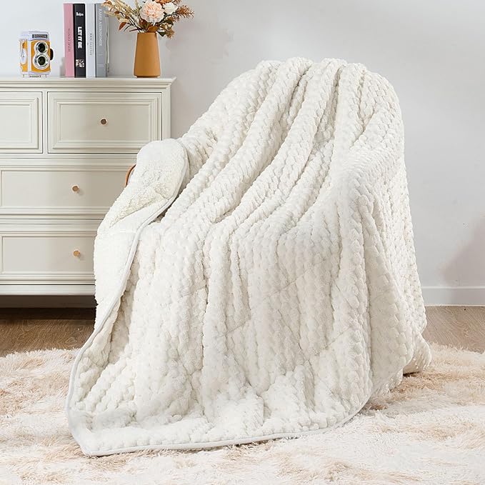 Mr. Sandman Weighted Blankets for Adults Queen Size 25lbs, Warm Sherpa Fleece by MrSandman