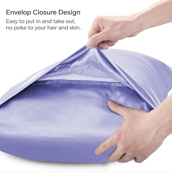 BEDELITE Satin Body Pillow Cover, Super Soft and Cooling Body Pillow Pillowcase - Image 4