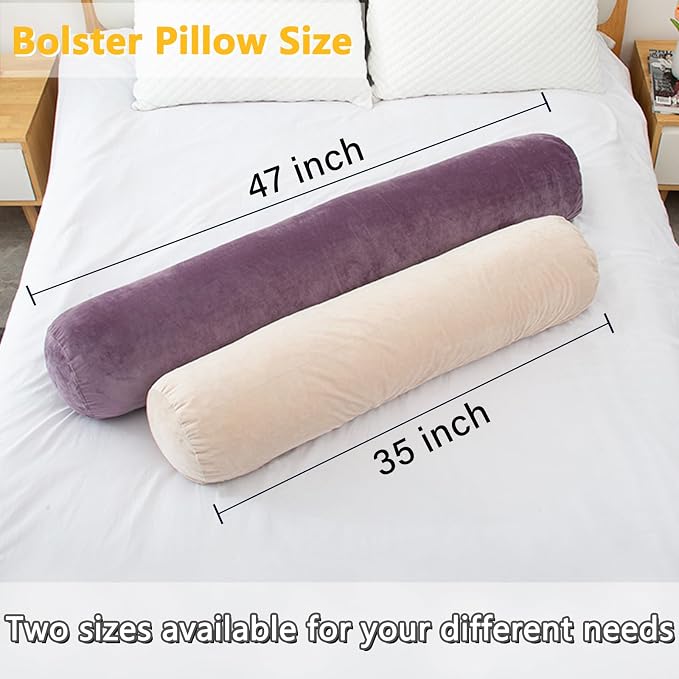 1 MIDDLE ONE Bolster Pillow for Bed, Long Round Body Pillow for Adults - Image 2
