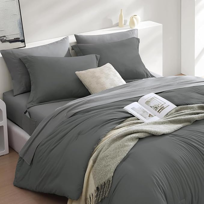 WRENSONGE Full Size Comforter Sets- 7 Pieces Soft Bed in a Bag - Image 3