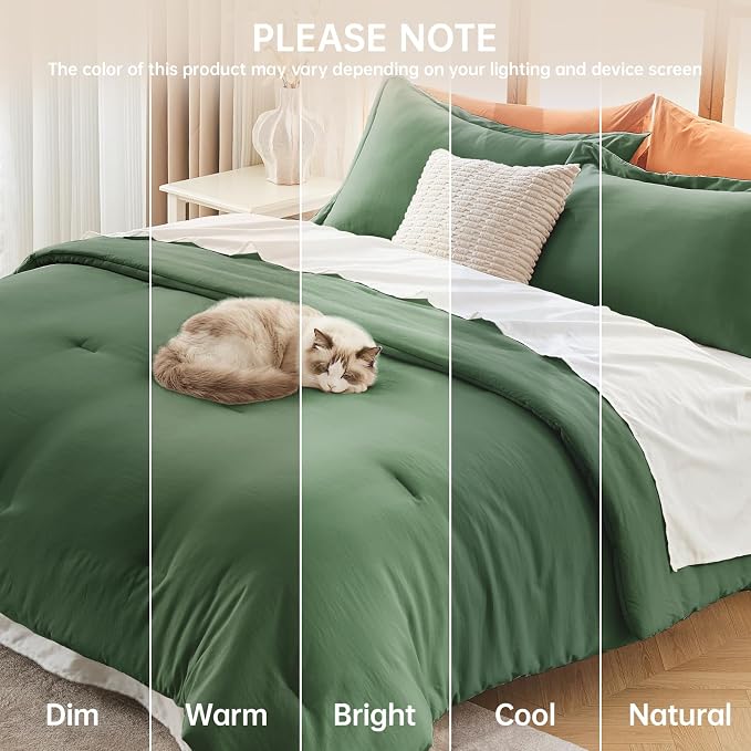 MUXHOMO Full Comforter Sets, All Season Ultra Soft Down Alternative Bedding - Image 8