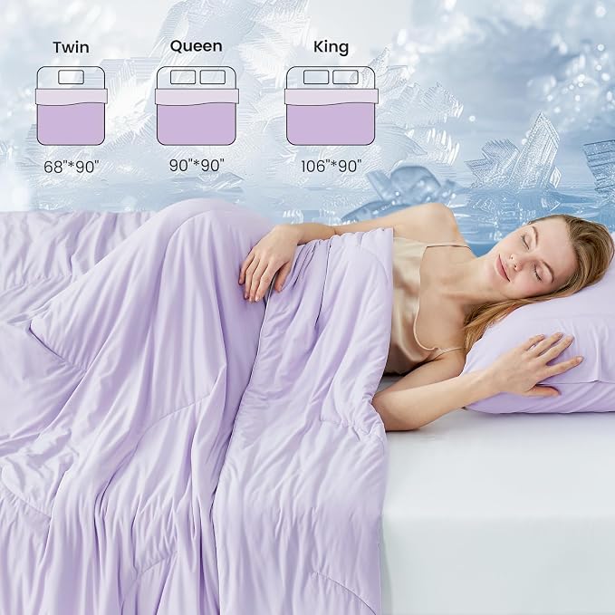 Cozy Bliss Cooling Comforter Twin Size, Reversible Lightweight Cooling Blankets - Image 9