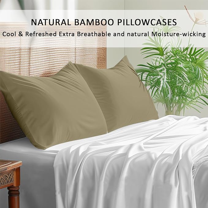 Kamas Oversized Bamboo Pillowcase Set of 2 | 100% Naturally Grown | Ultra Soft - Image 2