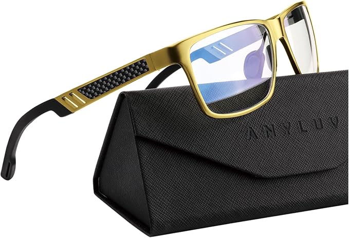 ANYLUV Blue Light Blocking Glasses Men Computer Gaming Glasses Lightweight by ANYLUV