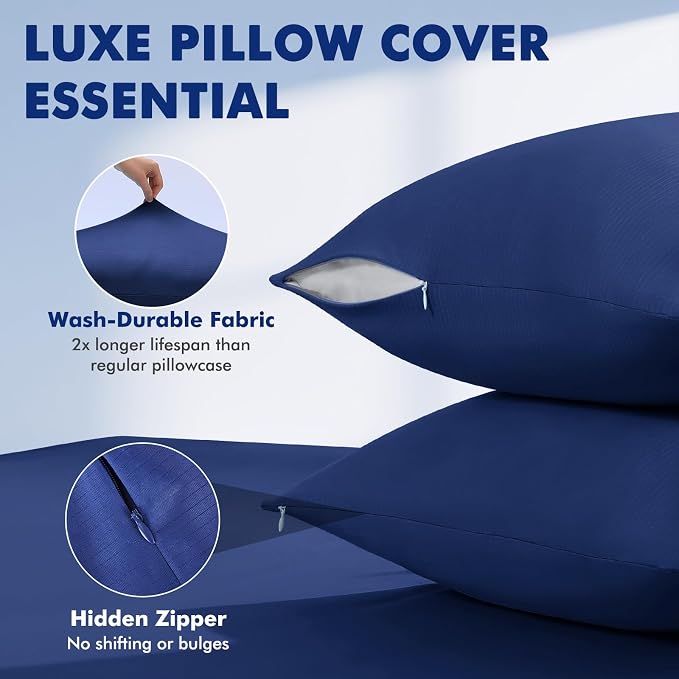 Elegear Cooling Pillow Cases for Hot Sleepers, Silky Breathable Pillowcases for - Image 5
