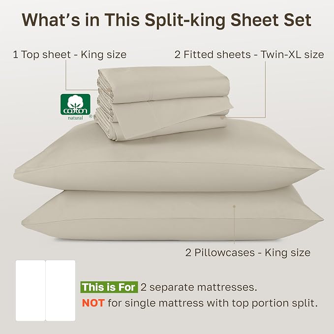 California Design Den Split King Sheet Set - Image 4