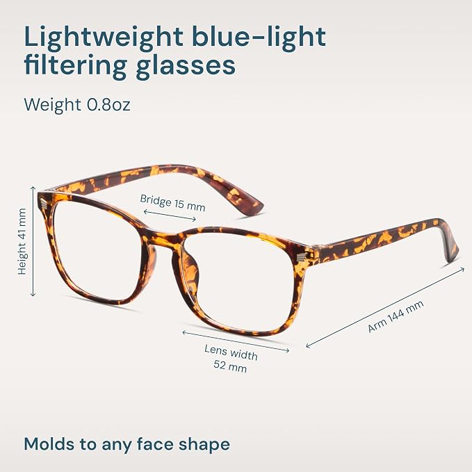 Gaoye Tortoise Blue Light Glasses - Image 4