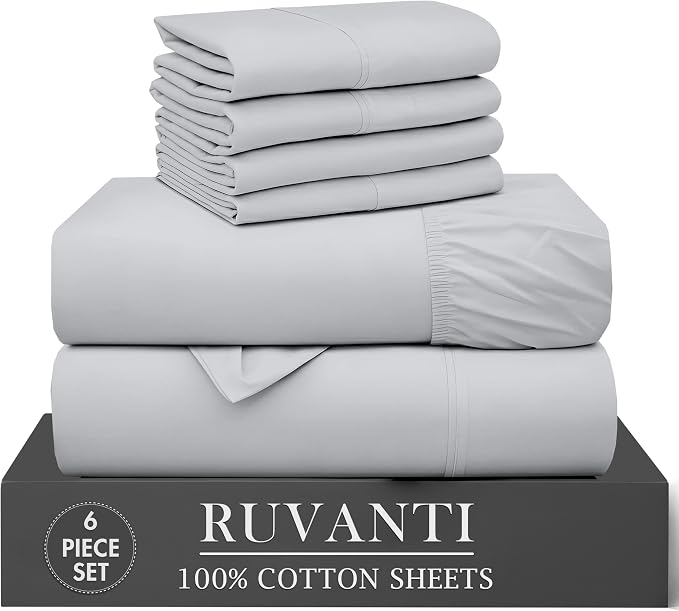 RUVANTI 6 Pcs Cotton Sheets by Ruvanti