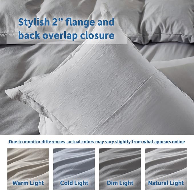 Nestl Light Grey Duvet Cover Full Size - Image 8