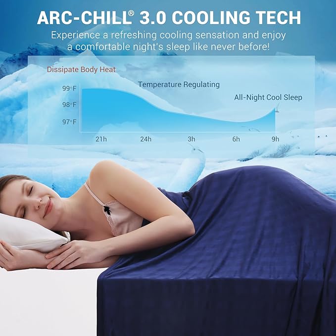 Elegear Revolutionary Cooling Blanket Queen, Absorbs Heat to Keep Body Cool - Image 2