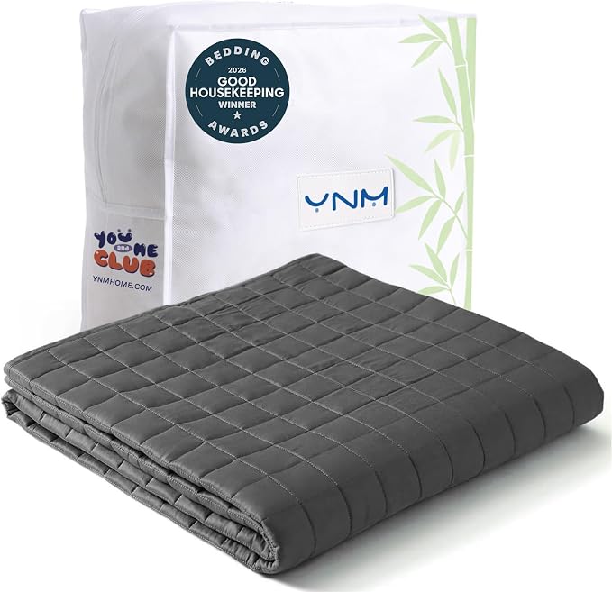 YnM Cooling Weighted Blanket for Adults, 15lbs Heavy Bed Throw for One Person by YNM