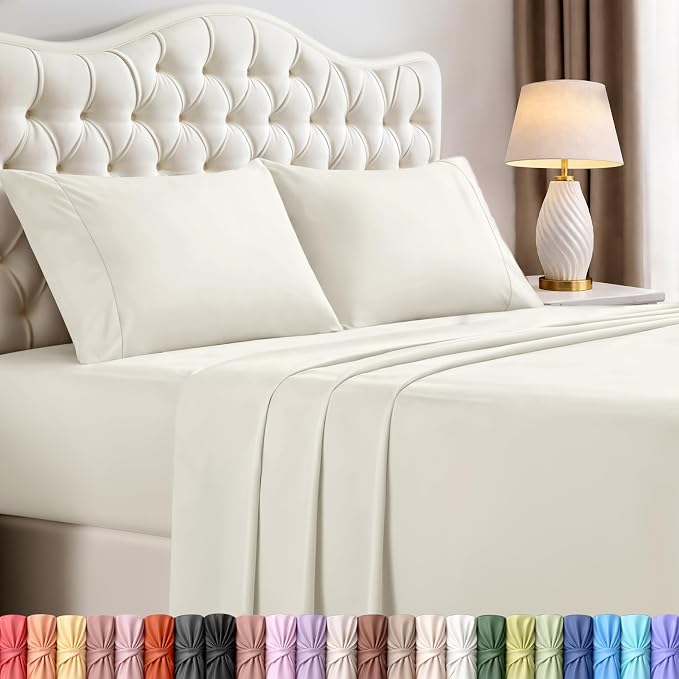 Utopia Bedding King Size Sheet Set – 4 Piece Bed Sheets, Soft and Breathable by UTOPIABEDDING