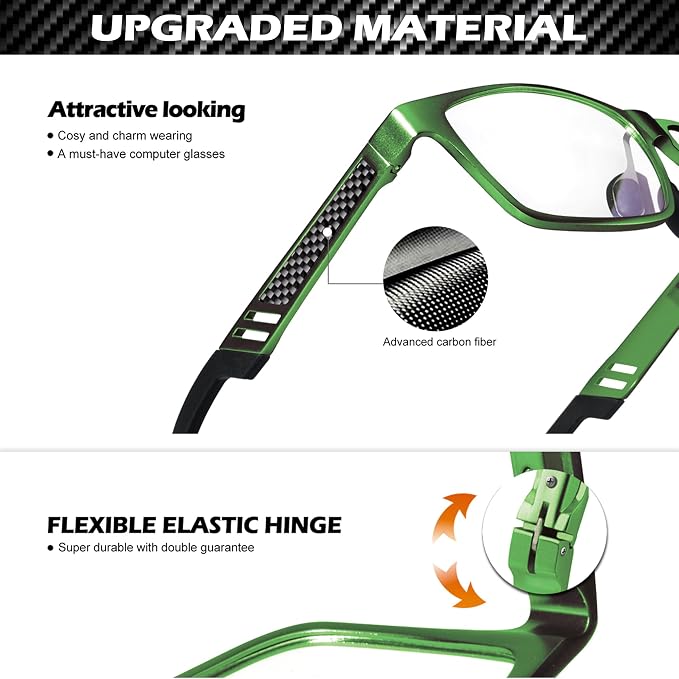 ANYLUV Blue Light Blocking Glasses Men Computer Gaming Glasses Lightweight - Image 3