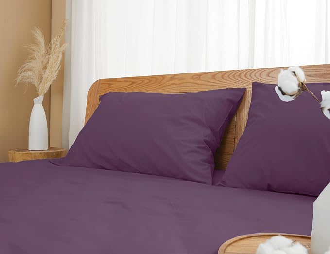 Pillow Cases, Standard Queen Size Cotton Percale Weave Pillowcases, Pre-Shrunk - Image 7