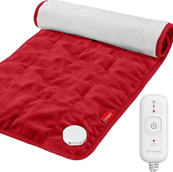 Comfytemp Weighted Heating Pad for Back & Period, 12x24 Extra Large Electric by Comfytemp